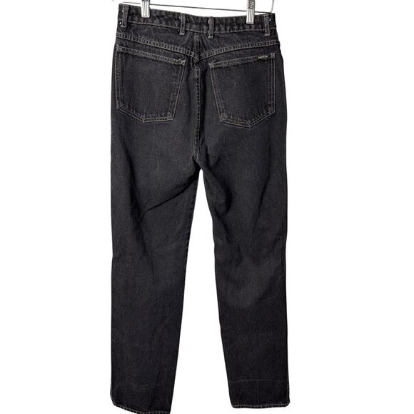 Vintage 80s Sasson Jeans Black Tapered Five Pocket High Rise Retro Denim SZ 11JR - Picture 2 of 10